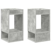 Tavolino 2 pz | Tavolo laterale Grigio cemento 30 x 30 x 56 cm Legno multistrato