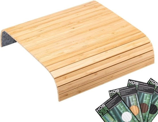 Tavolo per bracciolo, antiscivolo, tavolo da divano flessibile, tavolo salotto duraturo con design elegante, colore naturale, adatto a qualsiasi arredamento