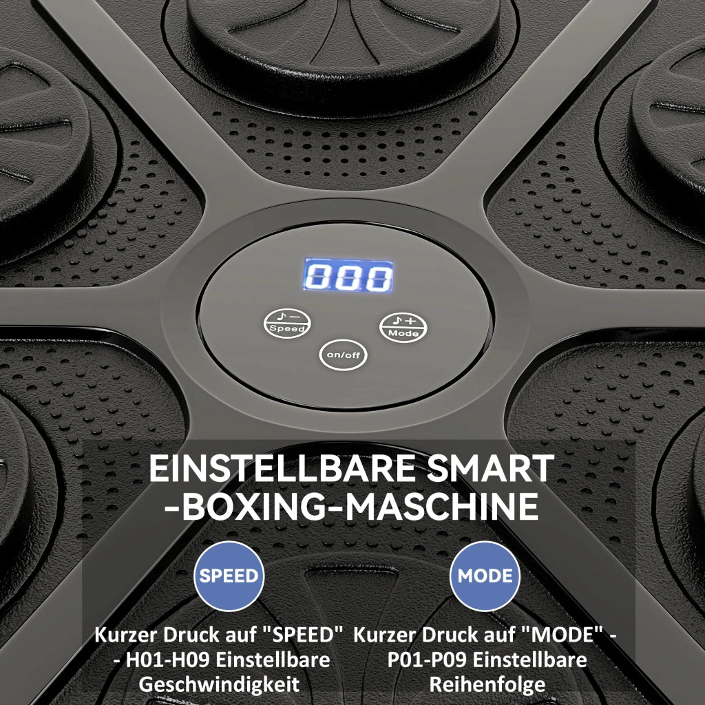Macchina da Boxe Musicale ¨C Xylo ¨C 9 Modalit¨¤ Bluetooth LED con Guantoni Neri