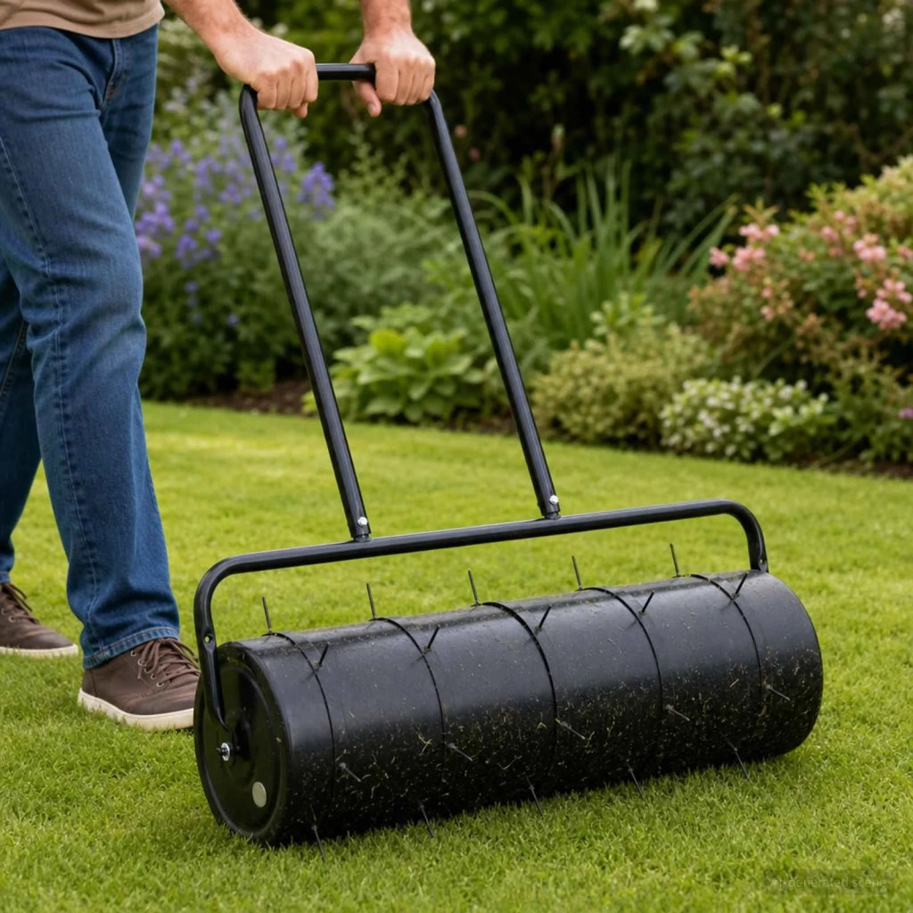 Rullo per prato da giardino con morsetti per aeratori Acciaio 3422171
