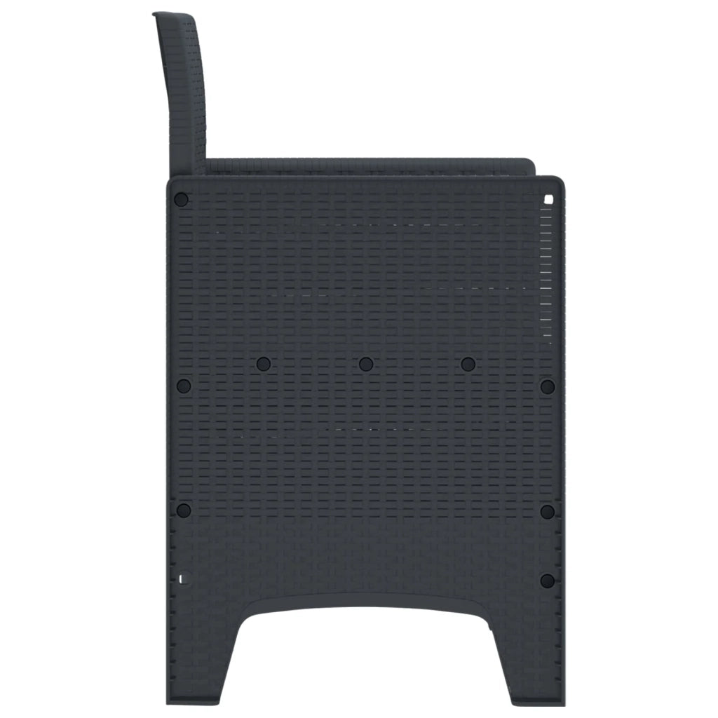 Sedia da Giardino 2 pcs Antracite 53 x 49 x 85 cm Polipropilene 847449