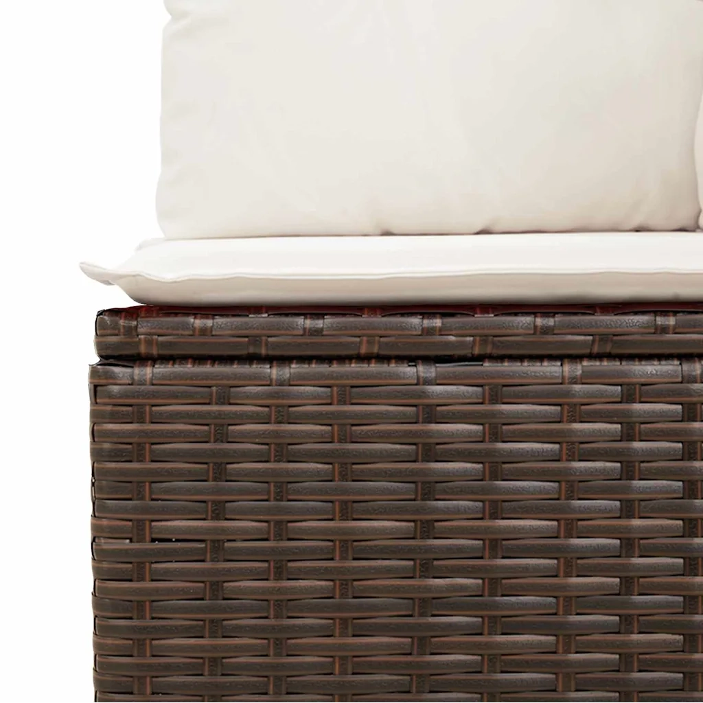 Set Divano da Giardino 7 pcs Marrone Rattan in Polipropilene 3357301