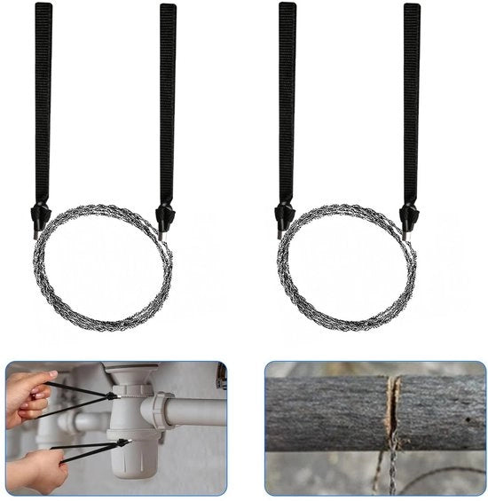 Zaag a mano in acciaio inossidabile 60 cm - Telaio in acciaio inossidabile - Maniglie ergonomiche - Ideale per il legno - Zaag da campo - Prodotto resistente e duraturo - Zaag a mano