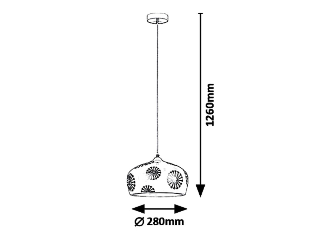 Lampada a sospensione Rabalux Ginger bianca Ø28 E14