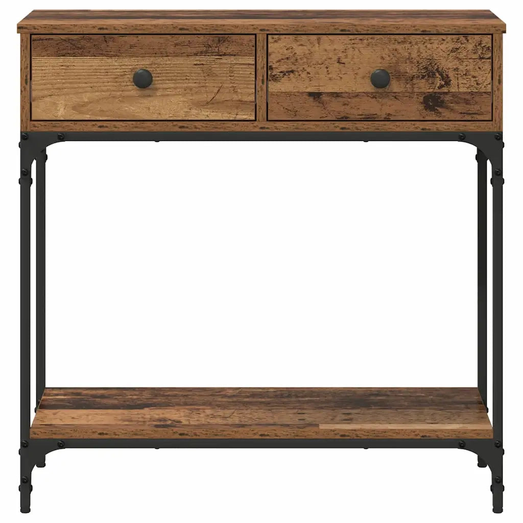 Tavolo consolle con cassetto Legno vecchio 75 x 34,5 x 75 cm 871296
