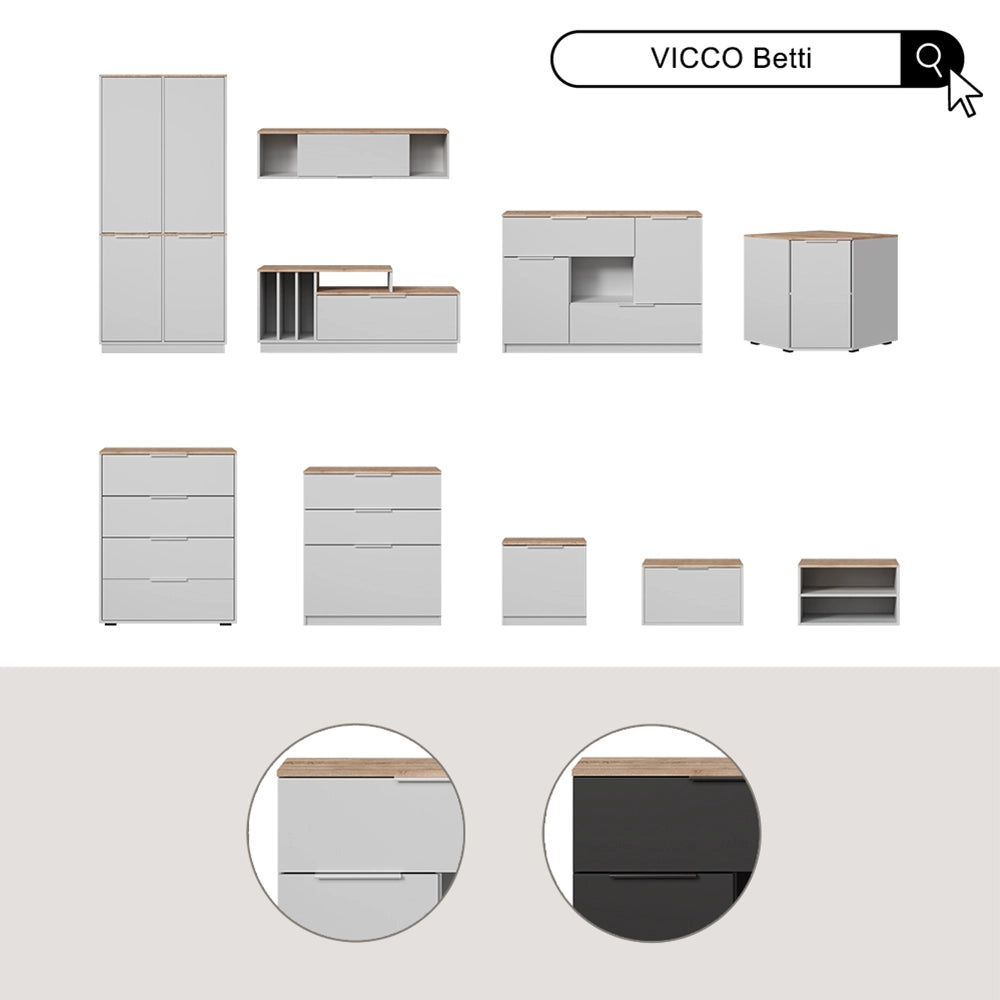 Vicco Credenza Bianco/Sonoma 60 x 36 cm con porte