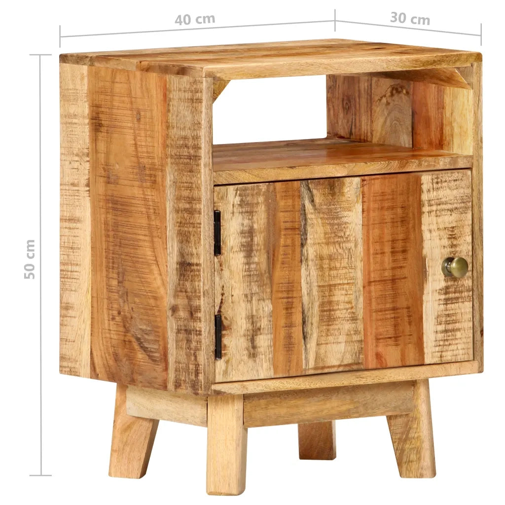 Comodino 40x30x50 cm in Legno di Mango Grezzo 320928