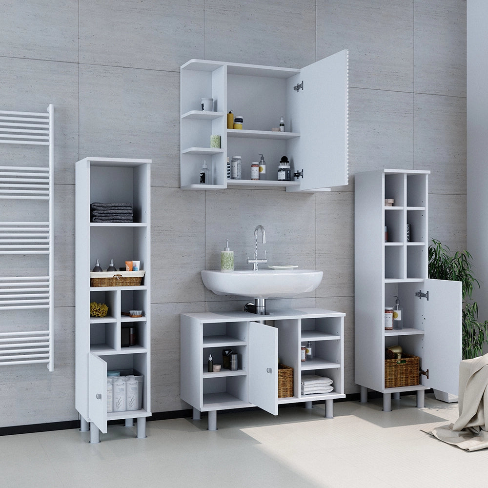 Mobiletto bagno Fynn Bianco 30 x 130.6 cm porta grande Vicco