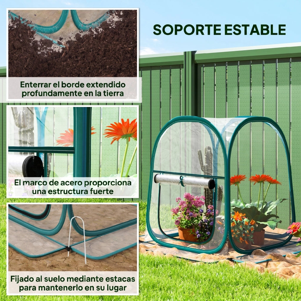 Serra da giardino pieghevole ¨C Minimal ¨C verde trasparente