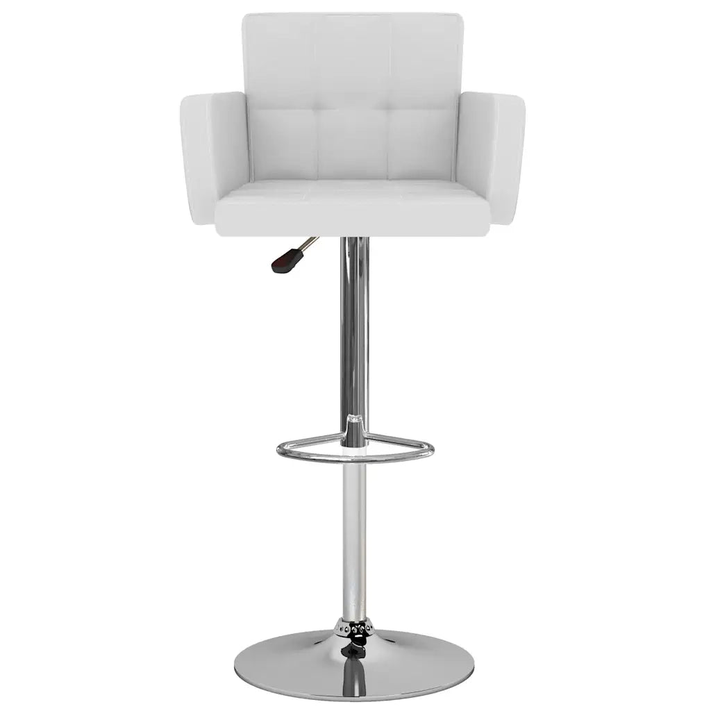 Sgabelli da Bar 2 pz Bianchi in Similpelle 323653