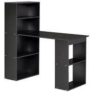 Scrivania Computer con Cassetti e Ripiani ¨C zephmum ¨C Nero 120x55x120 cm