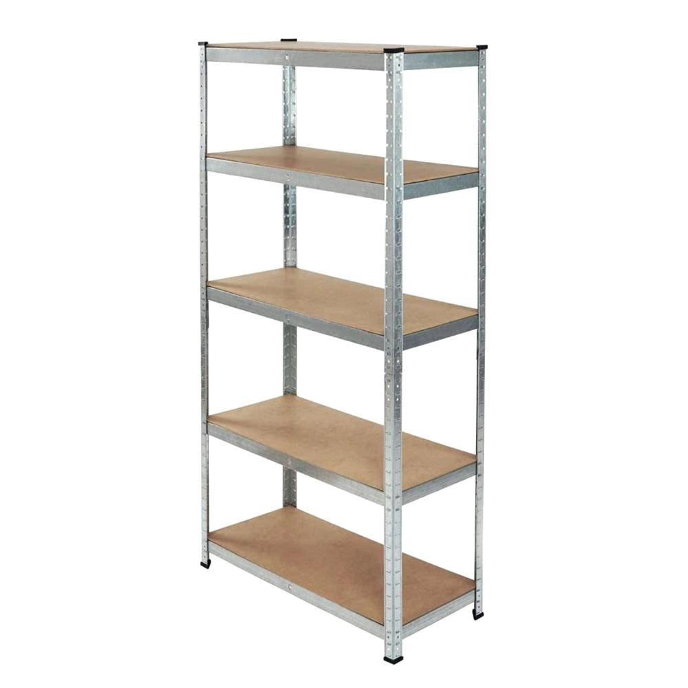 Scaffale in MDF Zincato a 5 Ripiani – 90x40x180 cm – Portata 875 kg  KOMBO
