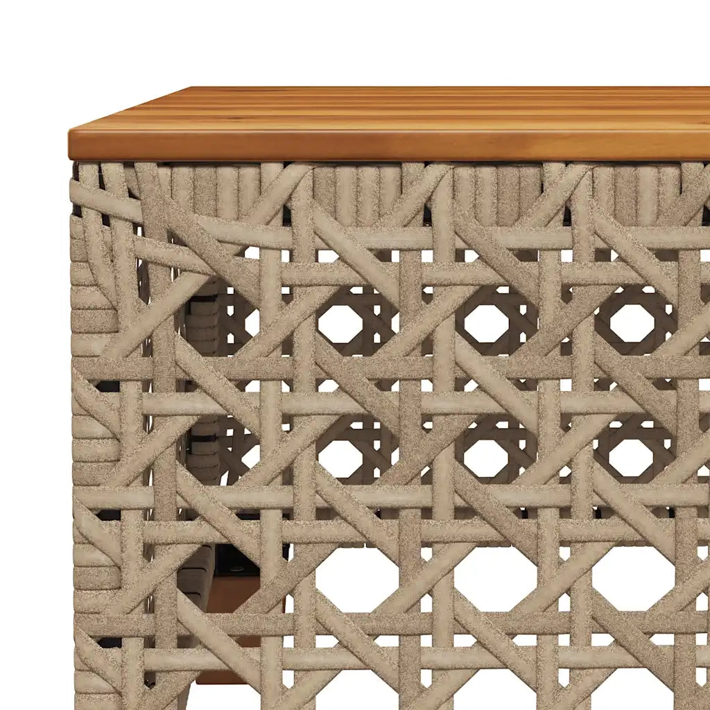 Set Divani da Giardino 11 pz con Cuscini Beige in Polyrattan