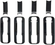 Accessori per portiere 8 pezzi - ABS Nero/Argento - Telaio in fibra di carbonio - Adesivo 3M - Per Ford F150 2015-2019 - Portoncino automatico per esterno - Decorazione per maniglione portiera