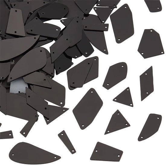 Misto per Nastrini Acrilici Flatback - Steccati in Acrilico - Punti Acrilici a Specchio - Nastro in Acrilico Nero - Punti Acrilici a Specchio Nero - Utili per la Decorazione - Adatto per...