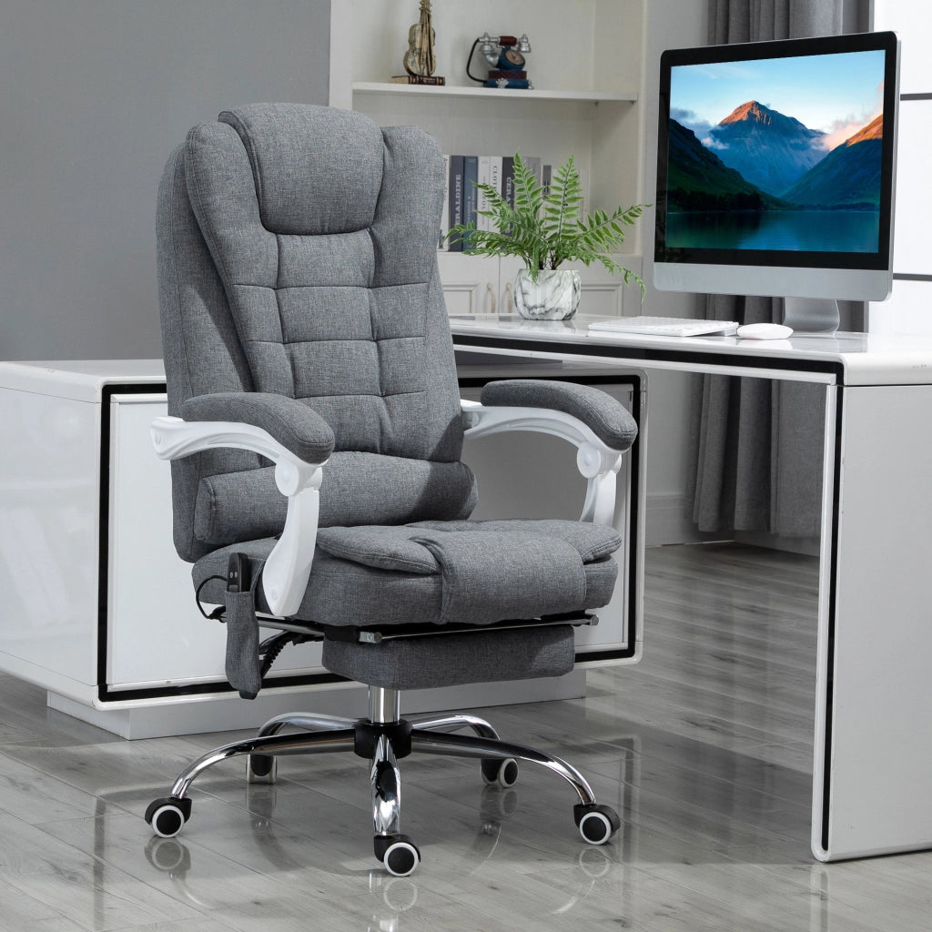 Sedia da ufficio con schienale regolabile e rotelle ¨C zephmum ¨C Grigio