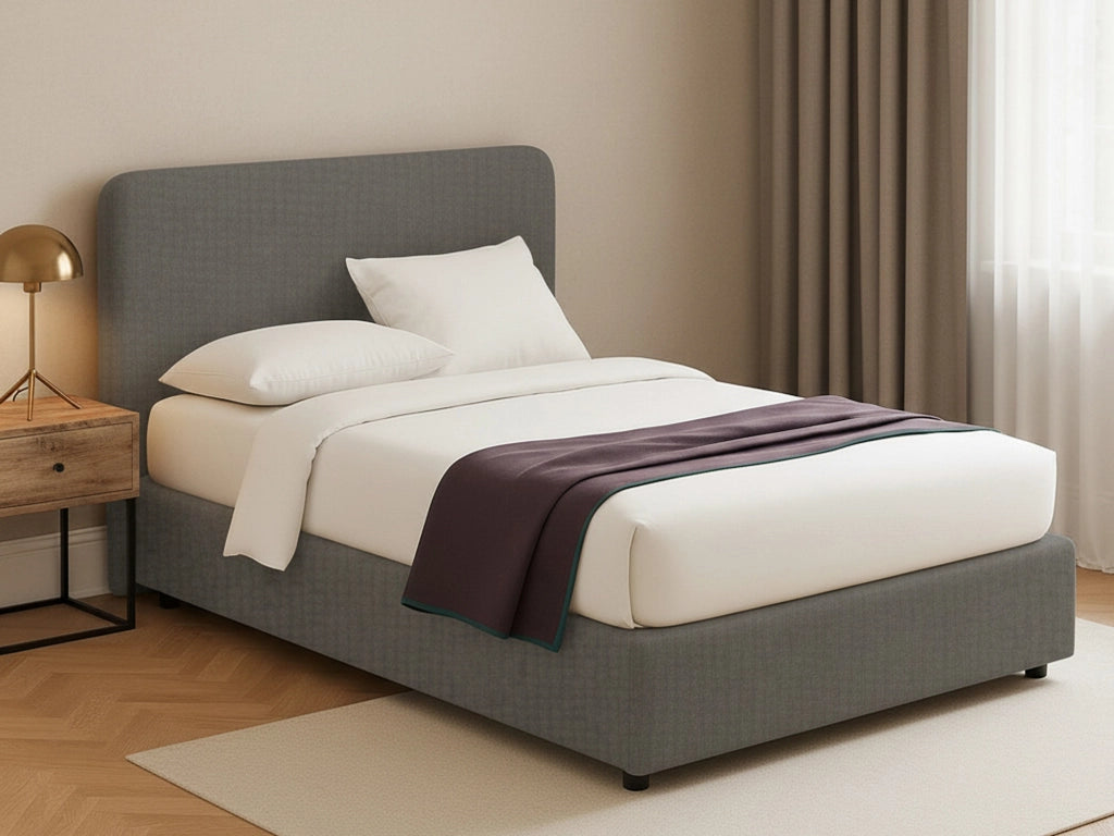Telford, Letto Piazza e Mezza Sfoderabile Made in Italy, Grigio Tortora