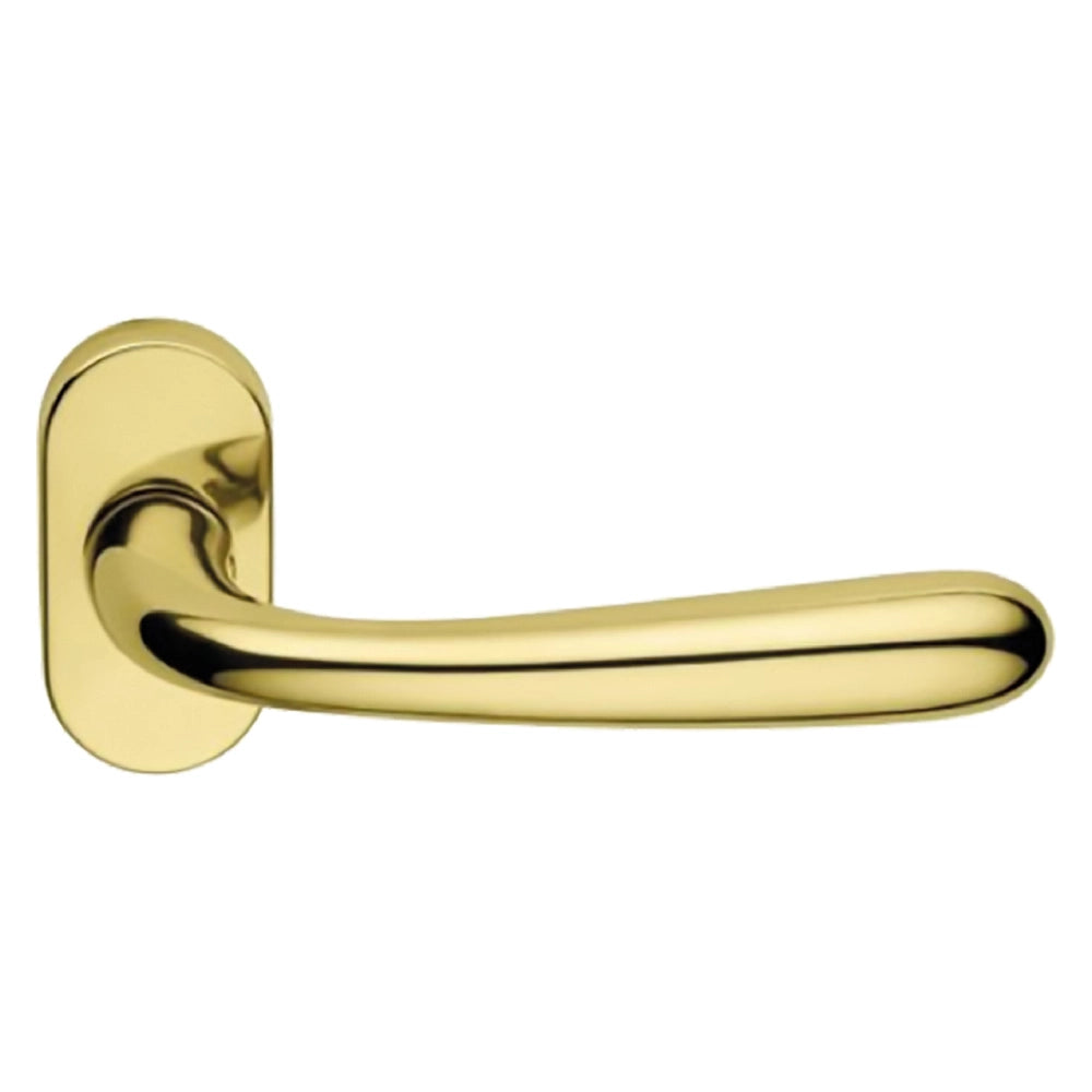 1pz maniglia porta blindata rosetta ovale 'goccia' dx - lucido verniciato cod:ferx.3043090nlm