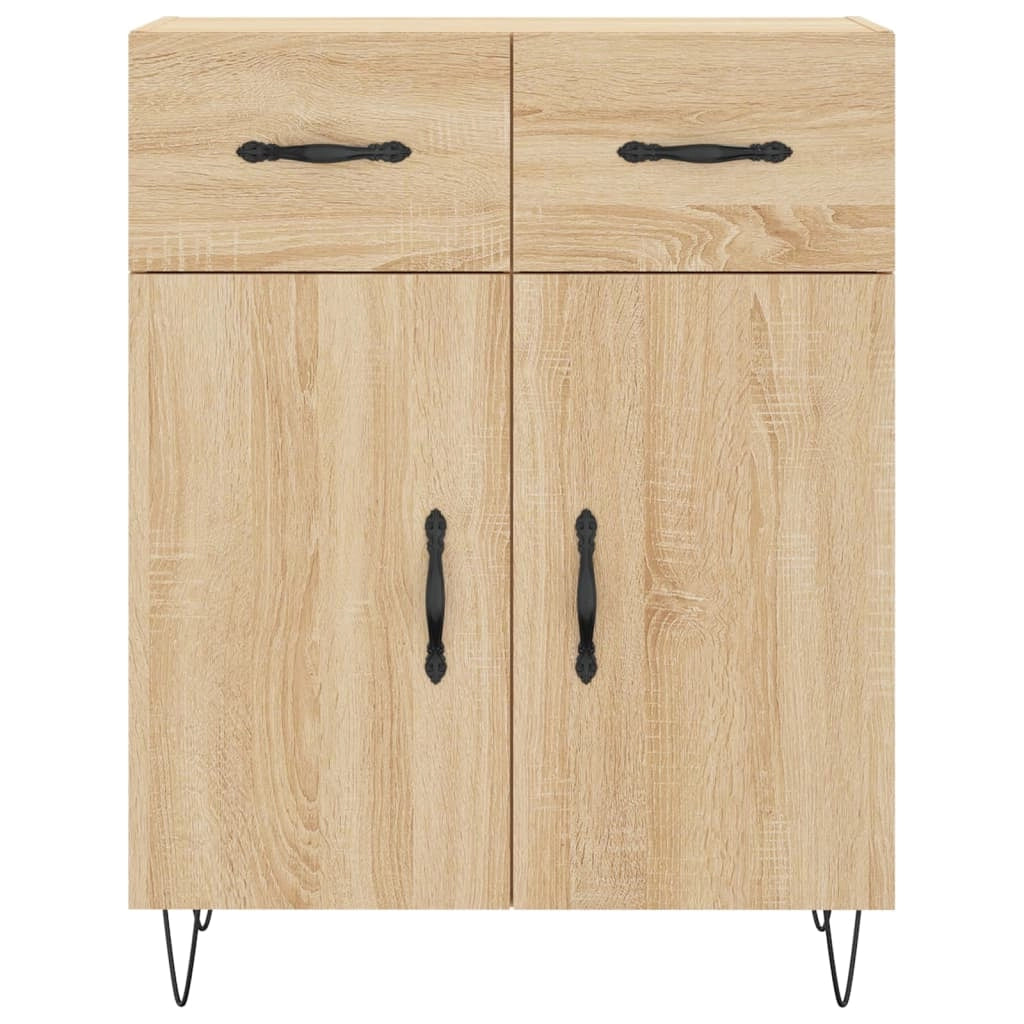 Buffet credenza cassettiera armadio mobile contenitore organizer cucina soggiorno rovere Sonoma 69,5 x 34 x 90 cm legno ingegnerizzato marrone 02_0031629