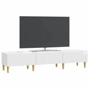 Mobile TV | Armadietto TV | Mobile Porta TV Bianco Lucido 147 x 34,5 x 30 cm Legno ingegnerizzato
