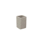 Porta spazzolino bagno in poliresina beige effetto pietra Linea Sabbia Feridras