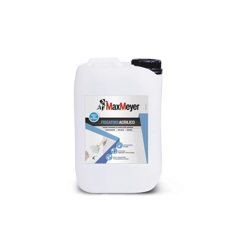 MAX FISSATIVO ACRILICO LT.4 TRASPARENTE- 1,0 pz