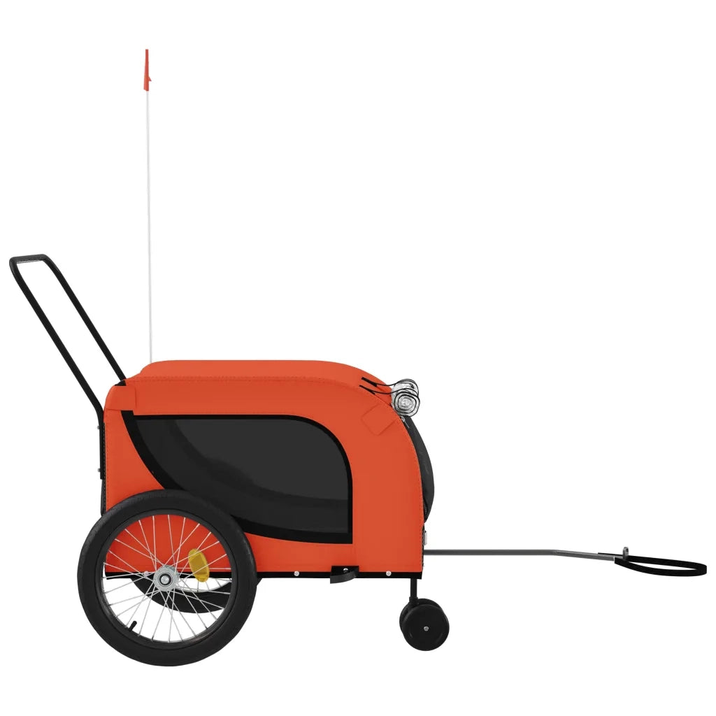 Rimorchio da Bici per Animali Arancione e Nero Oxford e Ferro 94026