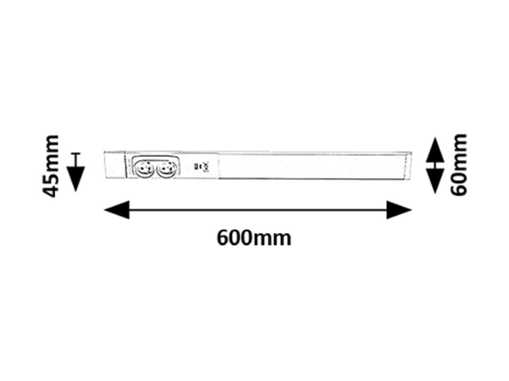 Lampada sottopensile Rabalux Bilal E 60cm LED 18W bianca