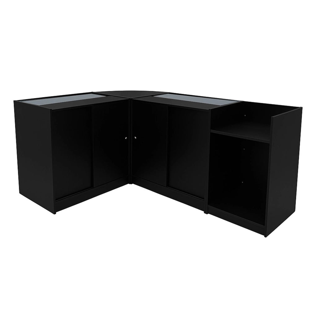 Set Banconi Negozi Nero Phoenix LED C900 CM60 TB60 con Serrature e Vetrina