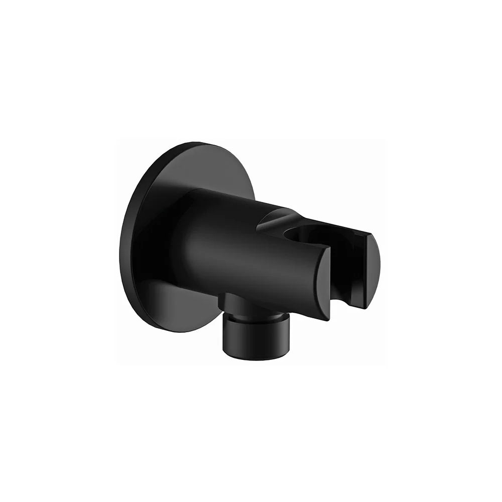 Presa acqua e supporto doccino minimale nero opaco