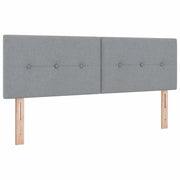 Testiera | Testata LED con strisce LED Grigio chiaro 144 cm Tessuto
