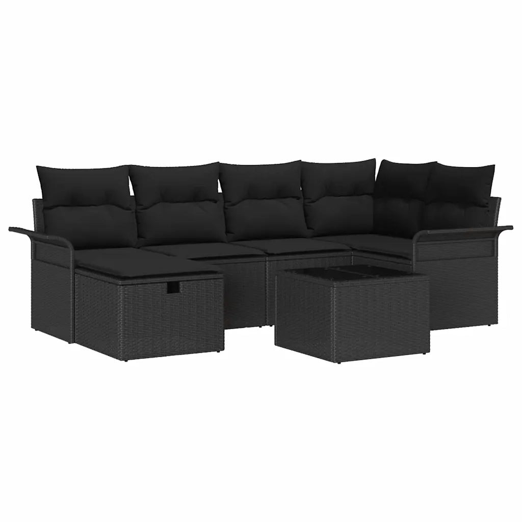Set Divano da Giardino con cuscino 7 pcs Poly Rattan 3360224