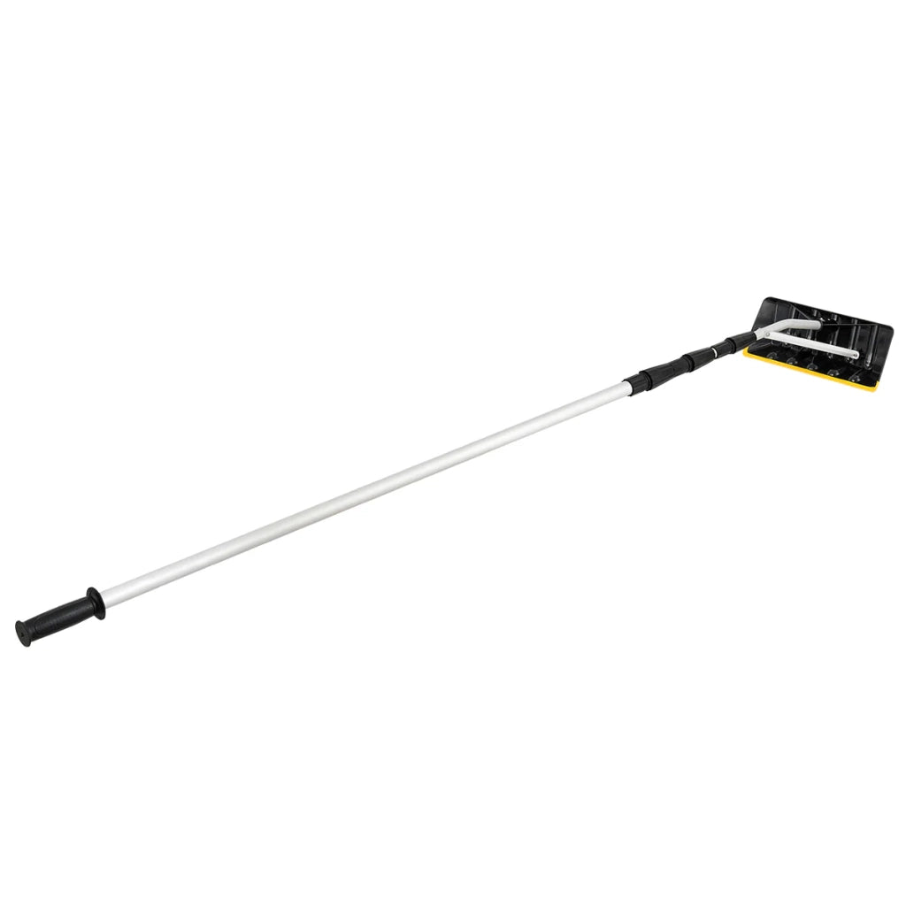 Rastrello da neve telescopico da 2 a 6,3 m per una pulizia efficiente di tetti e giardini alluminio argento e nero 20_0013374