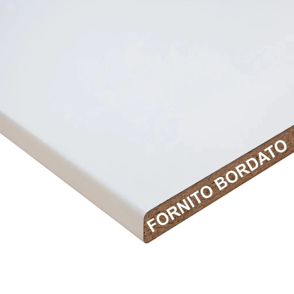 Top cucina colore bianco bordo poliuretano 150x60x2.8H