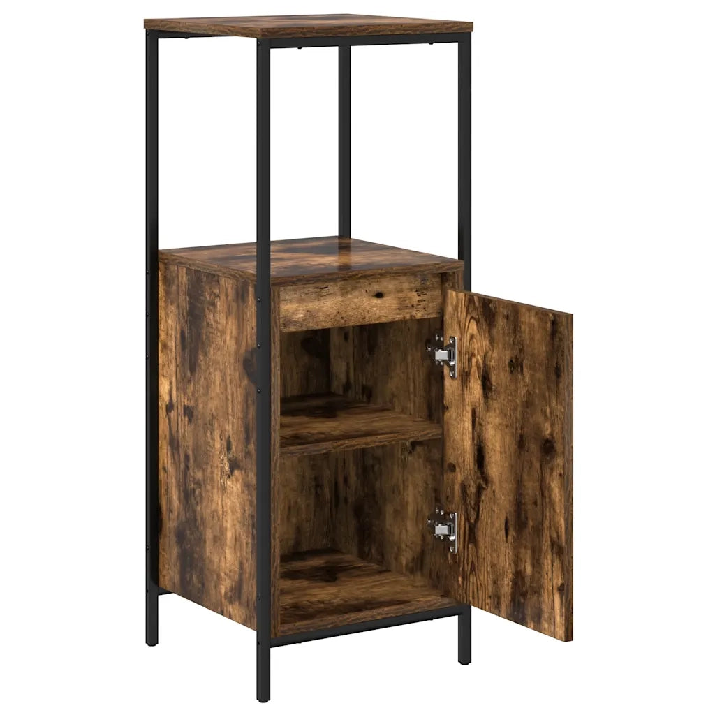 Mobile da Bagno con Ripiani Rovere Fumo 36x35x95 cm 861914