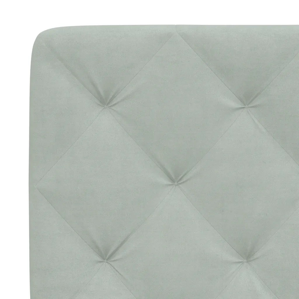 Giroletto con LED senza Materasso Grigio Chiaro 120x200 cm in Velluto 3213843