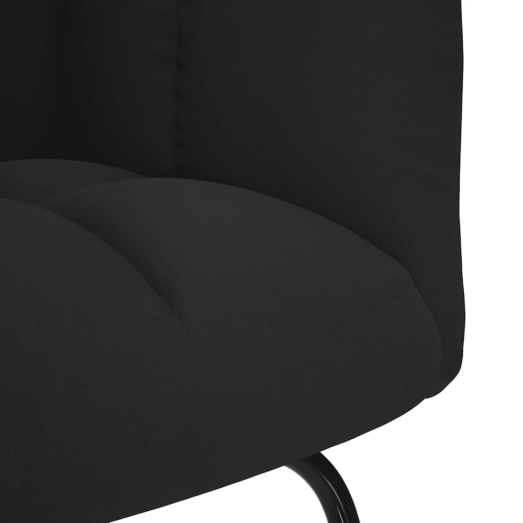 Sedia a Dondolo Nera in Tessuto 4016791