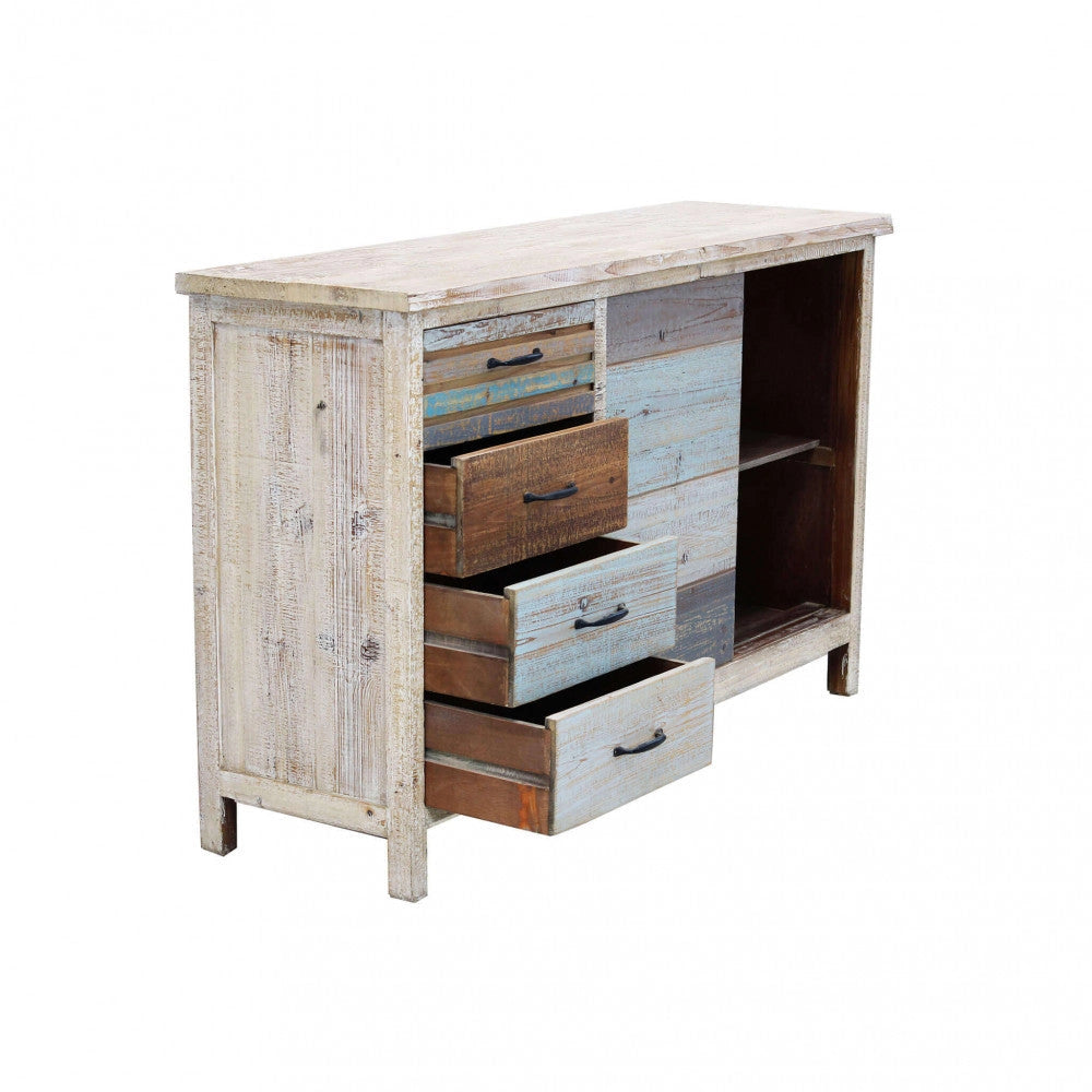 Mobile Harry 140x40x82 h cm in Legno Multicolor