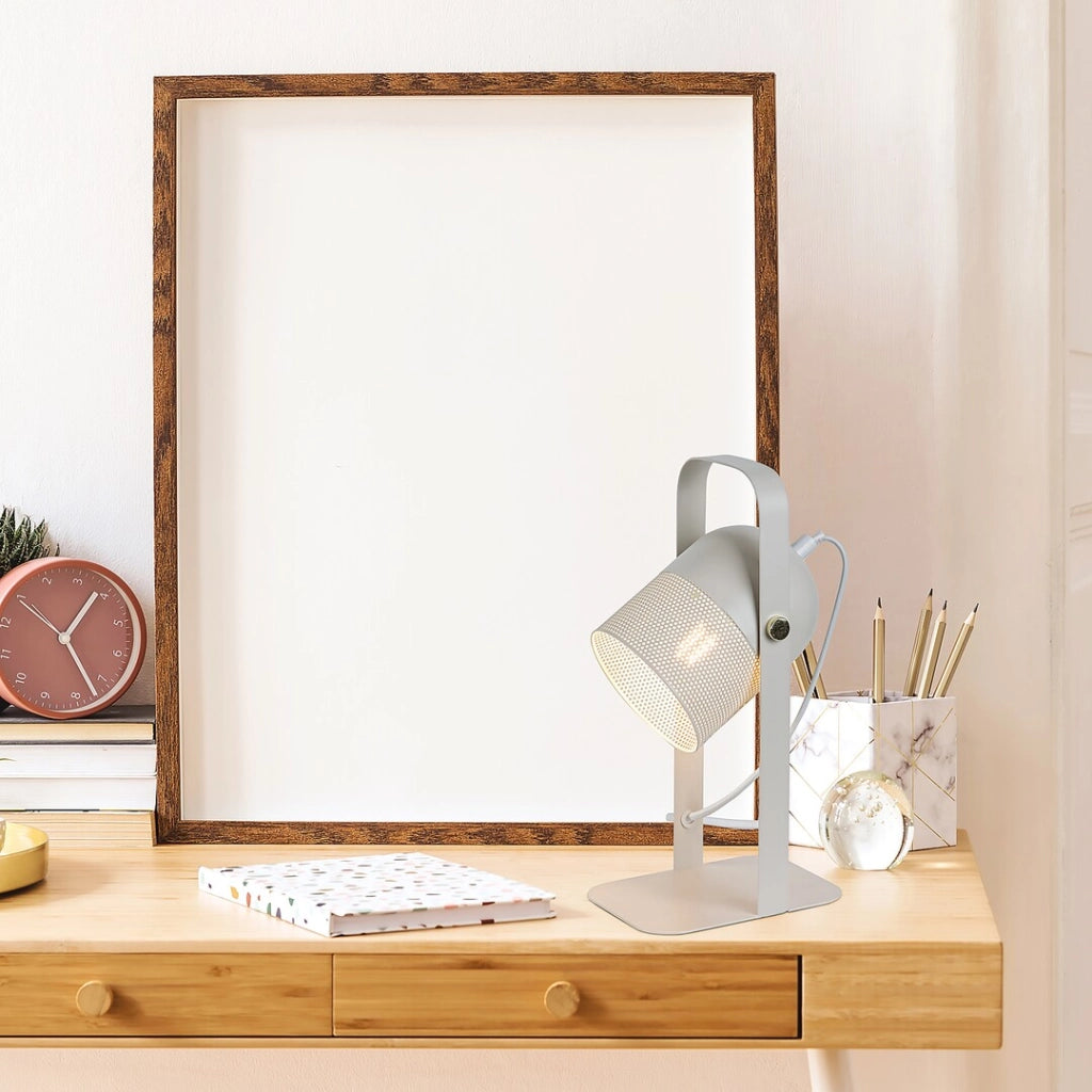 Lampada da scrivania industriale beige E14 Ronnie Rabalux