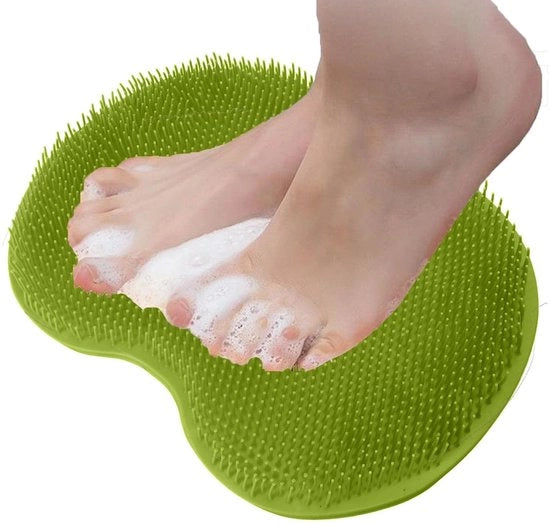 Cuscino per massaggi ai piedi con morsetto - Applicazione a parete - Mat di massaggi ai piedi - Migliora il flusso sanguigno - Setole morbide a forma di spazzola - Esperienza di doccia confortevole