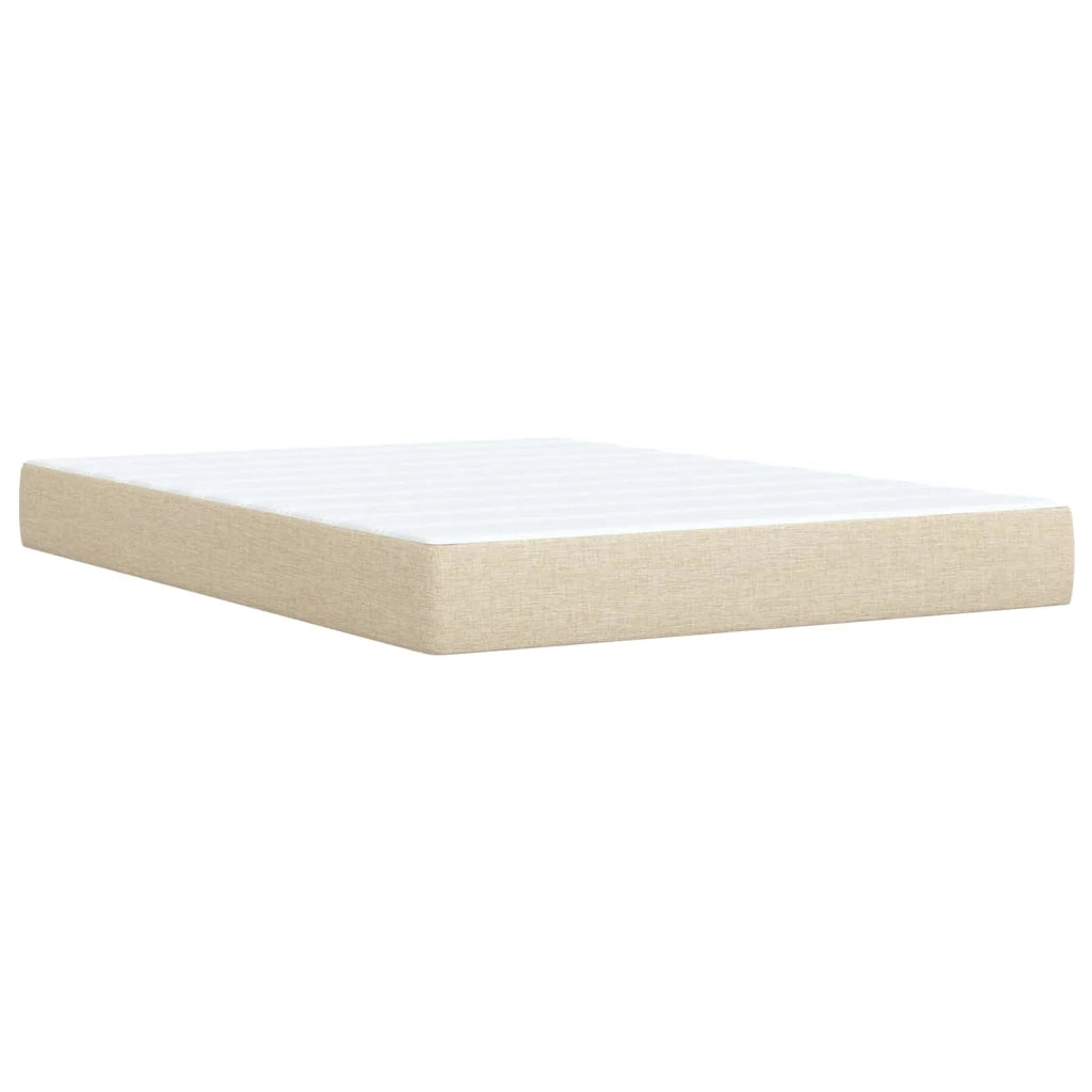 Letto ottomano con materasso Crema 140 x 200 cm Tessuto 3456252