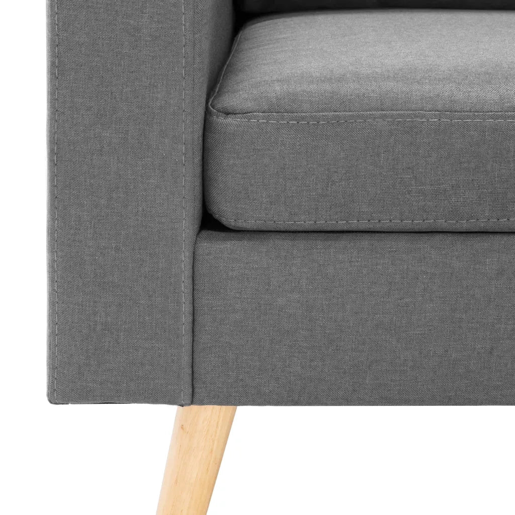 Set di Divani 2 pz in Tessuto Grigio Chiaro 3056614
