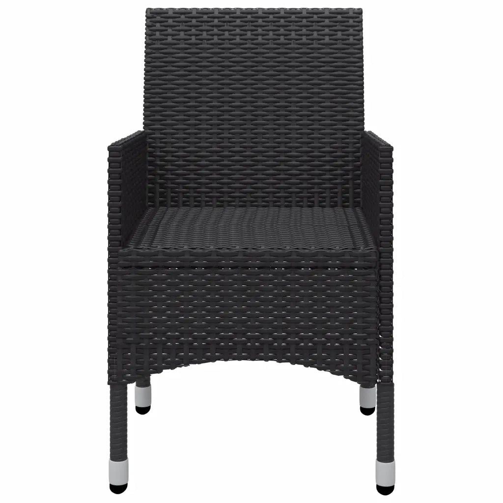Set Mobili da Pranzo per Giardino 5 pz Nero 3067683