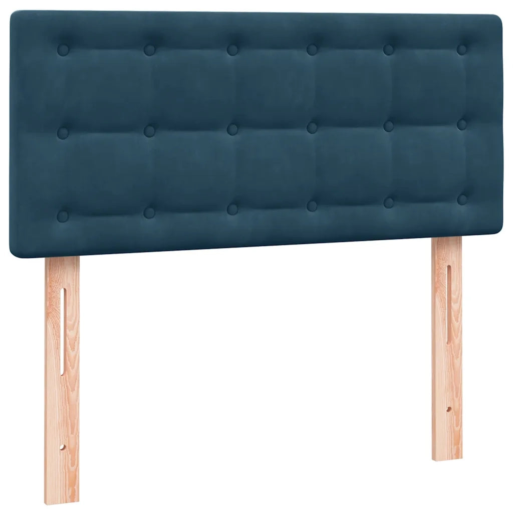 Giroletto a Molle con Materasso Blu Scuro 80x220 cm Velluto 3316621