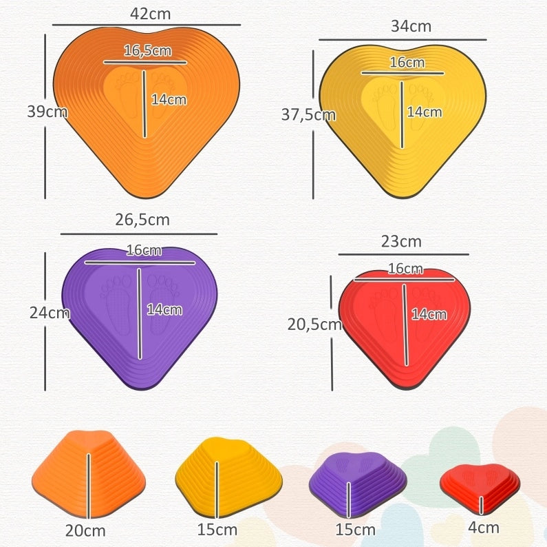 Pietre di equilibrio ULEVR set da 11 multicolore antiscivolo impilabili per interni ed esterni