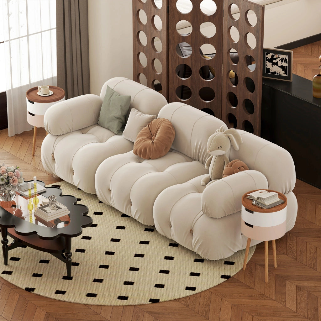 Tavolino da caff¨¨ a 3 livelli con vani ¨C Minimal ¨C Multicolore