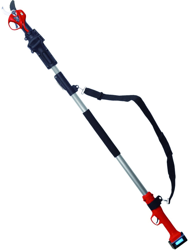 Globex ASTA TELESCOPICA IN ALLUMINIO FORBICI PER POTATURA A BATTERIA Cod. 54683/54684  mt. 1,3÷2,1