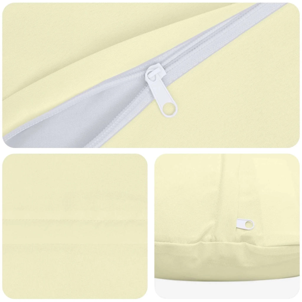 Federa 2 pcs HEERLEN Crema Ø 60 cm Poliestere 922997