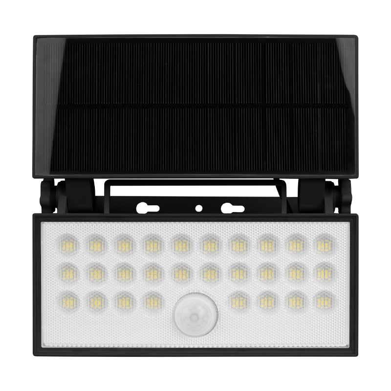 Lampada solare LED 8W con sensore movimento nera IP65 DPM