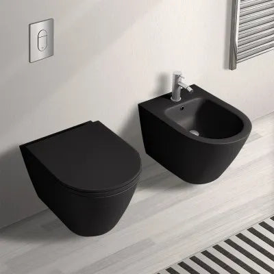 Copriwater slim softclose nero opaco originale serie Feeling